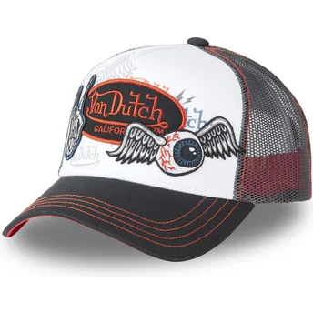 Von Dutch PATCHES04 White and Black Trucker Hat