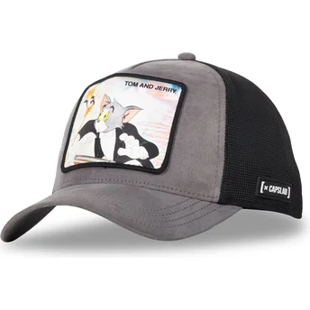 Capslab Tom and Jerry TAJ5 TOM Looney Tunes Grey and Black Trucker Hat