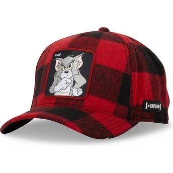 Rød og sort buet snapback Tom TAJ5 TJ6 Looney Tunes kasket fra Capslab