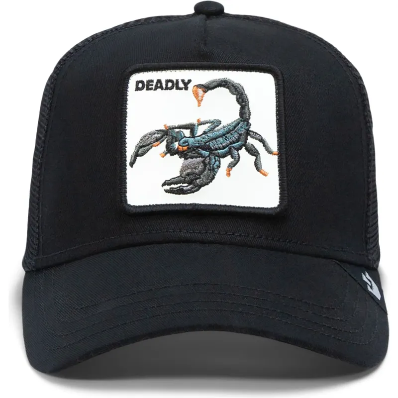 petten-gebogen-zwart-snapback-deadly-the-deadliest-scorpion-the-farm-van-goorin-bros