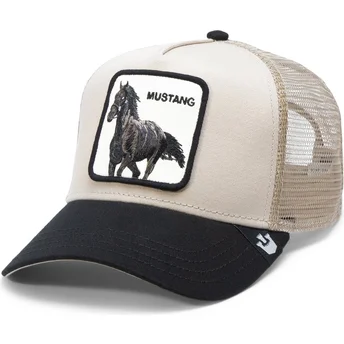 Gorra trucker beige y negra caballo The Mustang The Farm...