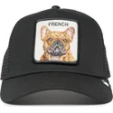 petten-gebogen-zwart-snapback-the-french-frenchie-the-farm-van-goorin-bros