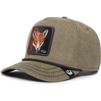 Καπέλο με καμπύλο γείσο πράσινο snapback αλεπού Foxy Duck Canvas The Farm από Goorin Bros.