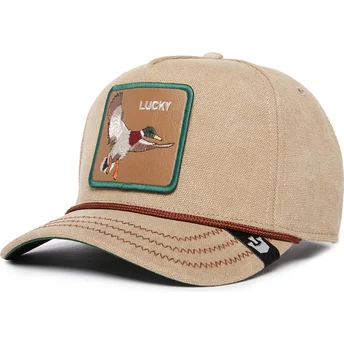 Καπέλο με κυρτό γείσο μπεζ snapback πάπια Lucky Duck Canvas The Farm της Goorin Bros.