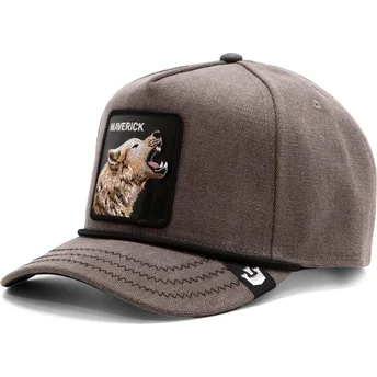 Gorra curva gris snapback lobo Maverick Howling Duck...