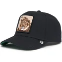 schwarze-snapback-kappe-mit-gebogenem-schirm-lowe-king-field-100-all-season-wolle-the-farm-von-goorin-bros