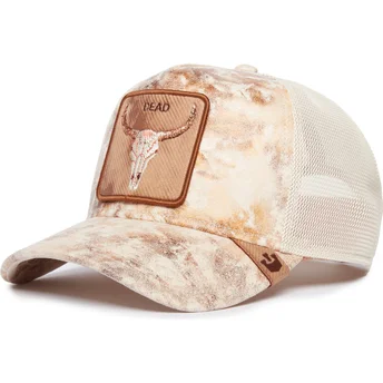 Goorin Bros Beige Buey Dödskalle Dust Storm Trucker Keps...