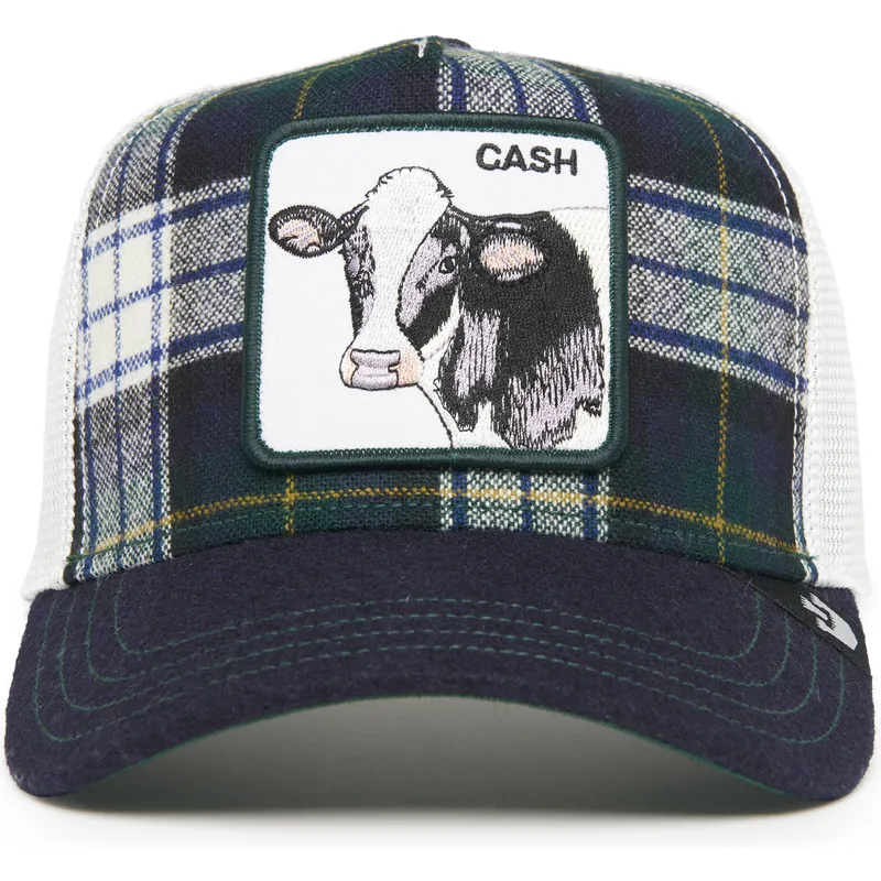 cappellino-trucker-blu-marino-e-bianco-mucca-cash-moon-cow-uk-plaid-the-farm-di-goorin-bros