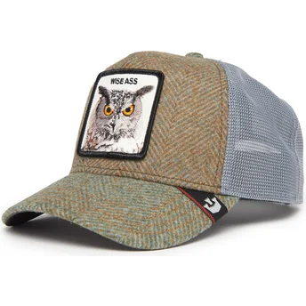 Gorra trucker multicolor búho Wise Ass Moon Owl UK Plaid...