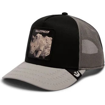 Gorra trucker negra rinoceronte Bulletproof Tri Tone The Farm de Goorin Bros.