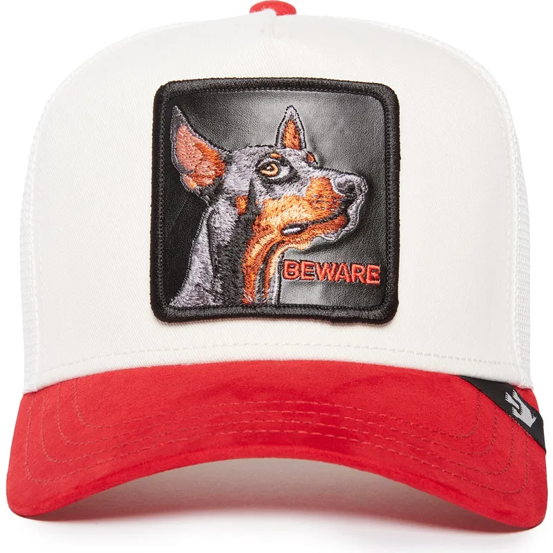 petten-gebogen-rood-snapback-beware-the-suede-doberman-the-farm-van-goorin-bros