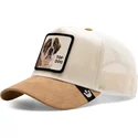 casquette-trucker-beige-chien-saint-bernard-top-dog-the-suede-st-bernard-the-farm-goorin-bros