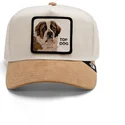 cappellino-trucker-beige-cane-san-bernardo-top-dog-the-suede-st-bernard-the-farm-di-goorin-bros