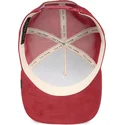 casquette-trucker-rouge-bull-raging-the-suede-rager-the-farm-goorin-bros