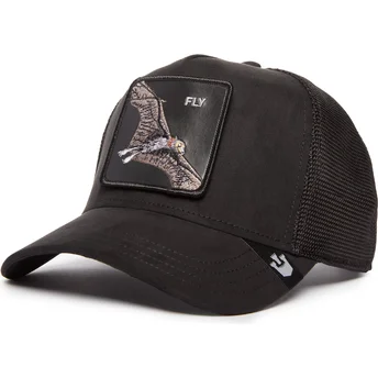 Gorra trucker negra murciélago Fly The Suede Bat Blacked...