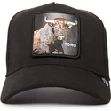 czarna-czapka-trucker-z-bykiem-the-suede-bull-blacked-out-the-farm-od-goorin-bros