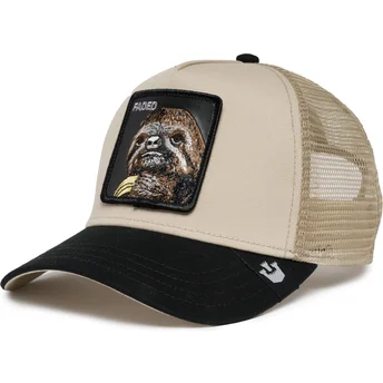 Goorin Bros. The Faded Sloth Eco Brutalism The Farm Beige and Black Trucker Hat