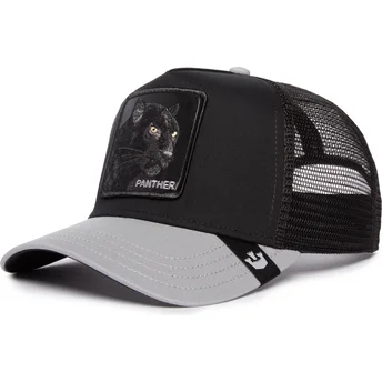 Goorin Bros. The Farm sort og grå panter trucker kasket The Black Panther Big Cats.