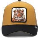 casquette-trucker-marron-et-noire-tigre-the-wildcat-tiger-big-cats-the-farm-goorin-bros