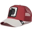 cappellino-trucker-rosso-e-grigio-pantera-the-panther-big-cats-the-farm-di-goorin-bros