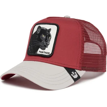 Trucker-Cap rot und grau Panther The Panther Big Cats The Farm von Goorin Bros.