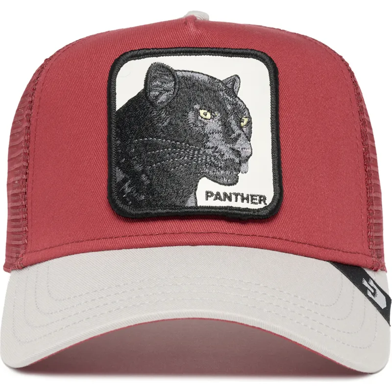trucker-cap-rot-und-grau-panther-the-panther-big-cats-the-farm-von-goorin-bros