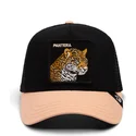 casquette-trucker-noire-et-beige-leopard-the-pantera-big-cats-the-farm-goorin-bros