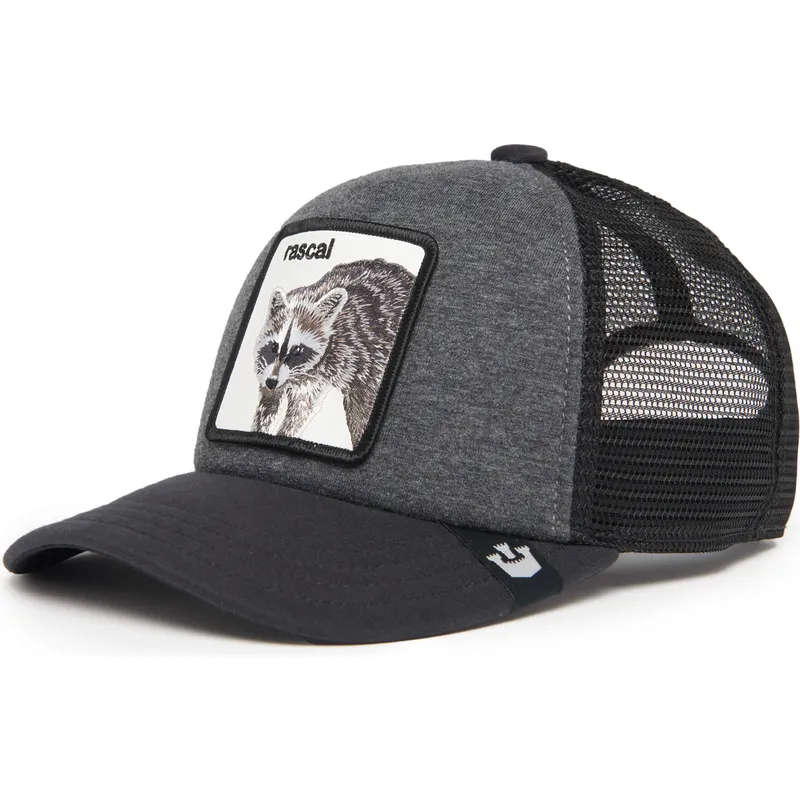 petten-gebogen-grijs-snapback-voor-kinderen-rascal-racacoonie-the-farm-van-goorin-bros