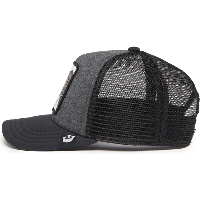 petten-gebogen-grijs-snapback-voor-kinderen-rascal-racacoonie-the-farm-van-goorin-bros