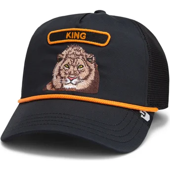 Gorra trucker negra león King GB2 Lion The Rocker The Farm de Goorin Bros.