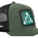 capslab-deathly-hallows-pot1-harry-potter-green-and-black-trucker-hat