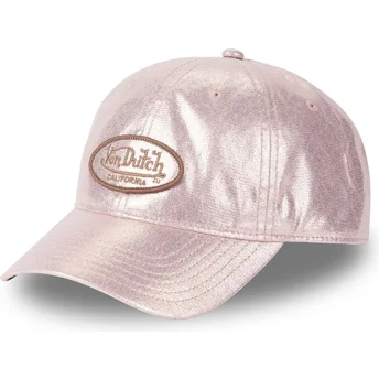 Gorra curva rosa ajustable PIN de Von Dutch