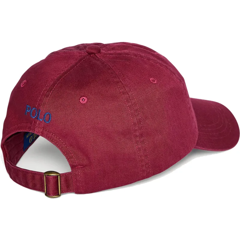 petten-gebogen-rood-verstelbaar-cotton-chino-classic-sport-van-polo-ralph-lauren