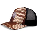 djinns-hft-shiny-check-braun-schwarze-trucker-kappe