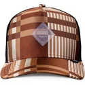 djinns-hft-shiny-check-braun-schwarze-trucker-kappe