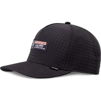 Petten gebogen zwart snapback Sunday Coffee RipStop van Djinns