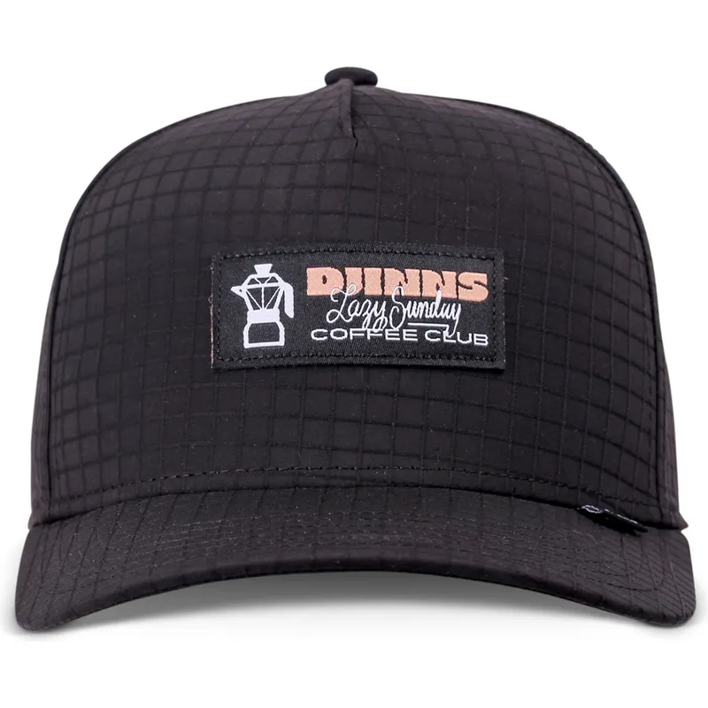petten-gebogen-zwart-snapback-sunday-coffee-ripstop-van-djinns