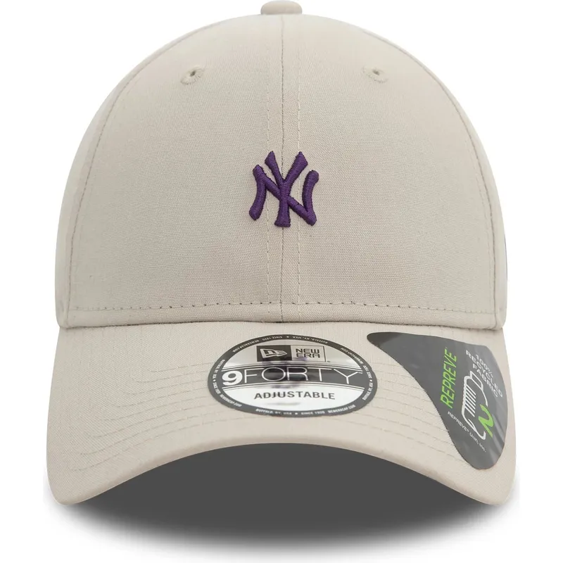 petten-gebogen-beige-verstelbaar-9forty-repreve-mini-van-new-york-yankees-mlb-van-new-era