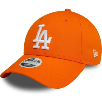 Gorra curva naranja ajustable para mujer 9FORTY League Essential de Los Angeles Dodgers MLB de New Era