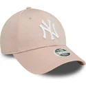 cappellino-curvo-rosa-regolabile-da-donna-9forty-glitter-dei-new-york-yankees-mlb-di-new-era