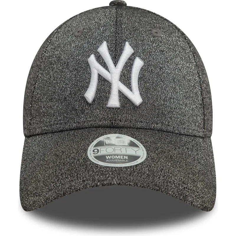 schwarze-gebogene-verstellbare-damenkappe-9forty-glitter-der-new-york-yankees-mlb-von-new-era