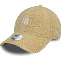 petten-gebogen-beige-verstelbaar-9forty-borg-van-new-york-yankees-mlb-van-new-era