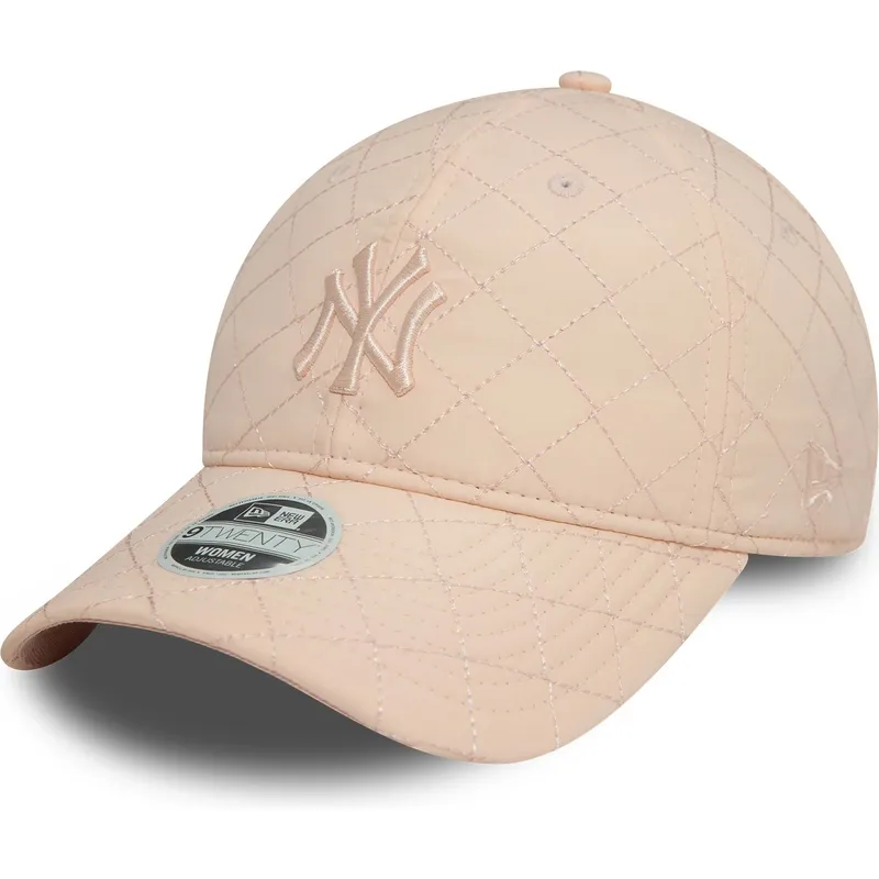 petten-gebogen-roze-verstelbaar-9twenty-padded-van-new-york-yankees-mlb-van-new-era