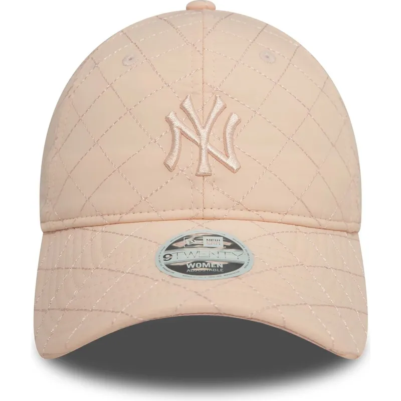 petten-gebogen-roze-verstelbare-band-9twenty-padded-van-new-york-yankees-mlb-van-new-era