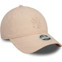 petten-gebogen-roze-verstelbare-band-9twenty-padded-van-new-york-yankees-mlb-van-new-era