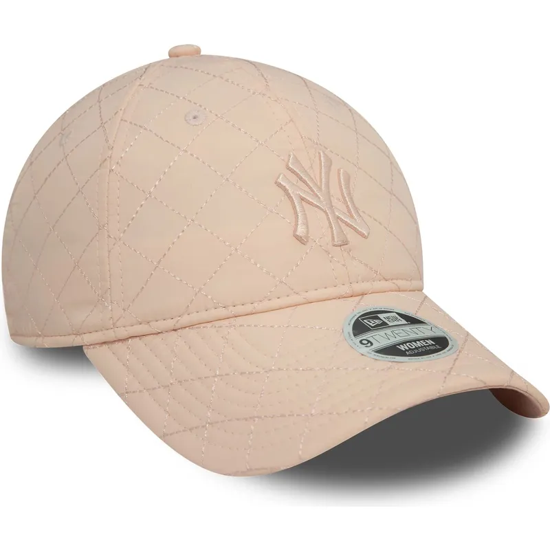 petten-gebogen-roze-verstelbare-band-9twenty-padded-van-new-york-yankees-mlb-van-new-era