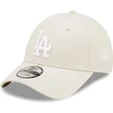 petten-gebogen-beige-verstelbare-band-9forty-league-essential-van-los-angeles-dodgers-mlb-van-new-era
