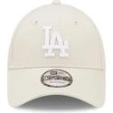 buet-beige-justerbar-9forty-league-essential-kasket-fra-los-angeles-dodgers-mlb-fra-new-era