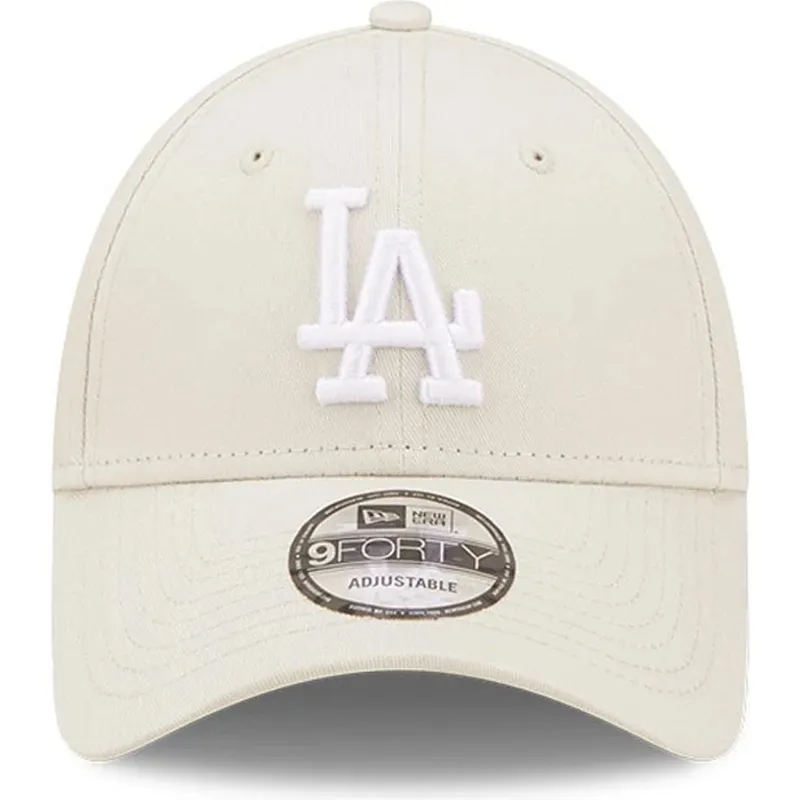 bezowa-regulowana-czapka-z-zakrzywionym-daszkiem-9forty-league-essential-los-angeles-dodgers-mlb-new-era