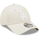 petten-gebogen-beige-verstelbare-band-9forty-league-essential-van-los-angeles-dodgers-mlb-van-new-era